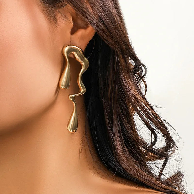 Asymmetric Metal Earrings