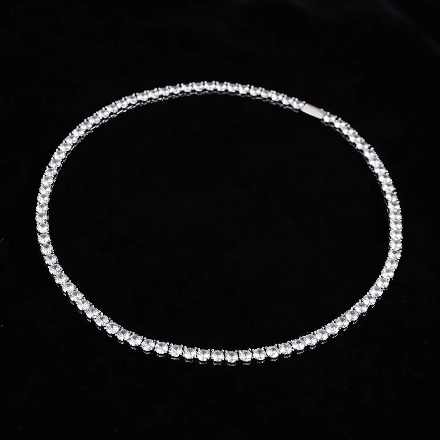 Sterling Silver Zircon Necklace