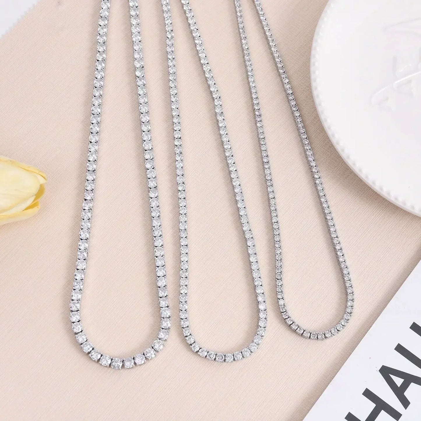 Sterling Silver Zircon Necklace