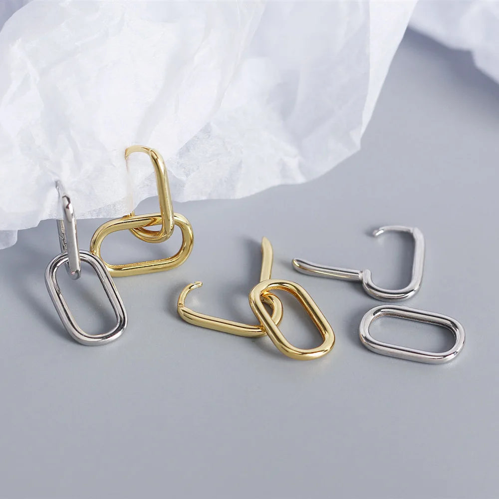 Sterling Silver Double Hoop Earrings