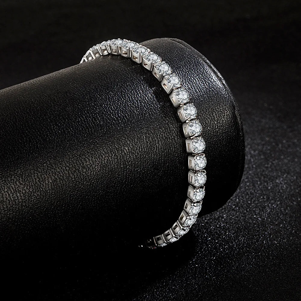 Sterling Silver Zircon Bracelet