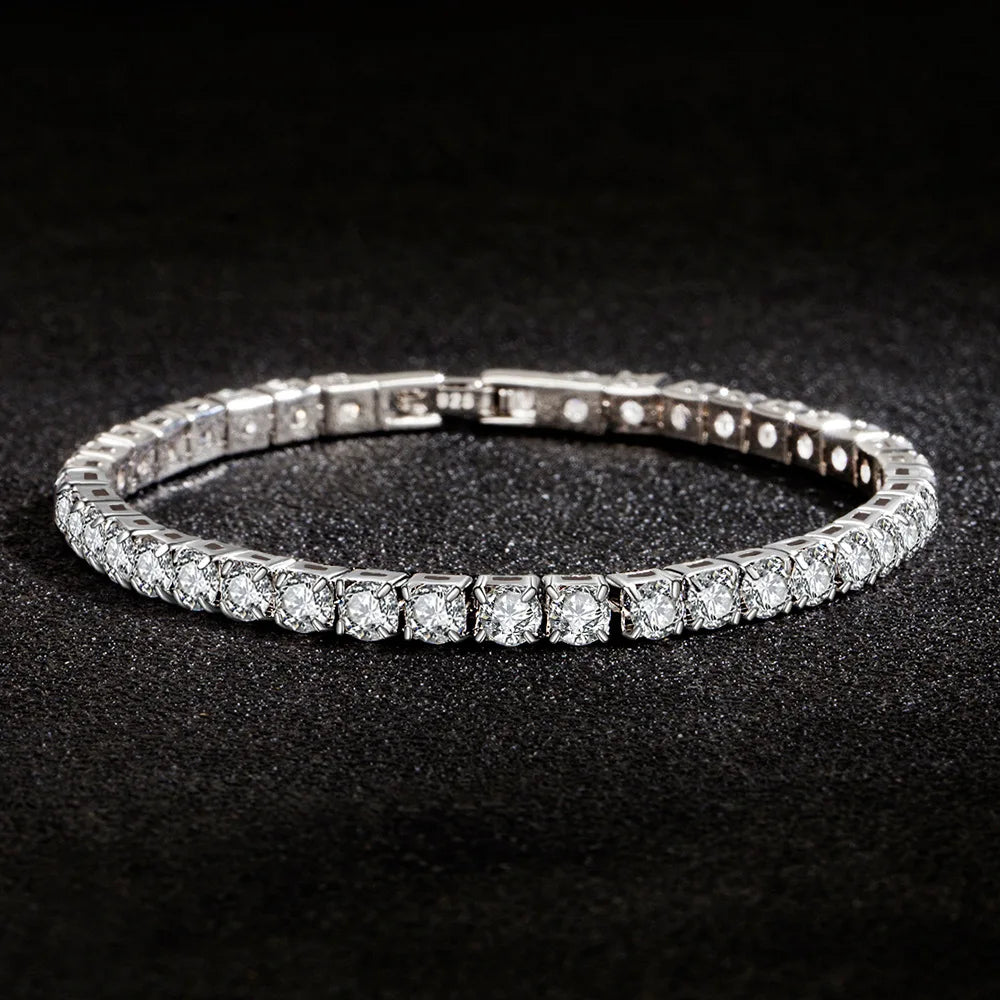 Sterling Silver Zircon Bracelet