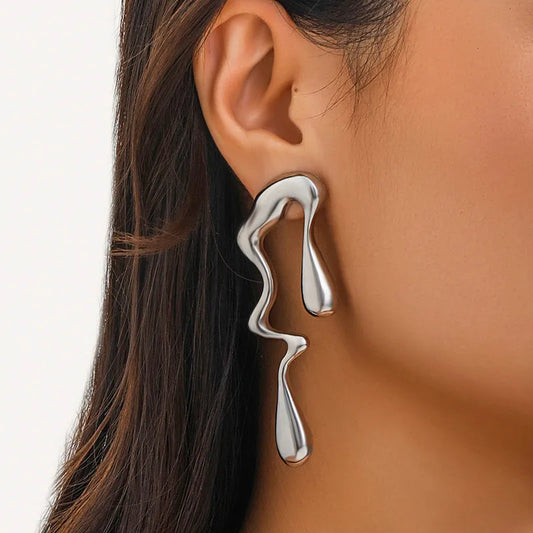 Asymmetric Metal Earrings